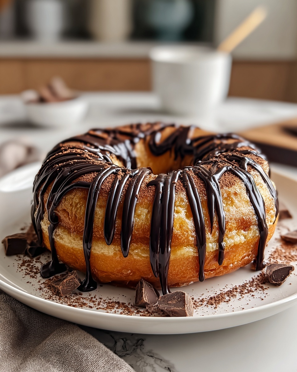 Cinnamon-Sugar Donuts with Chocolate Drizzle Recipe - Recipe Image