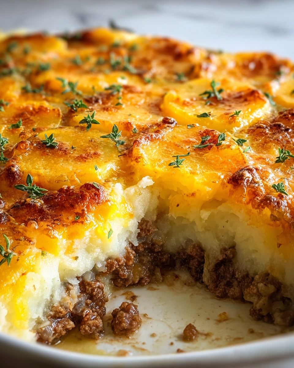 Easy Hamburger Potato Cheese Casserole Recipe - Recipe Image