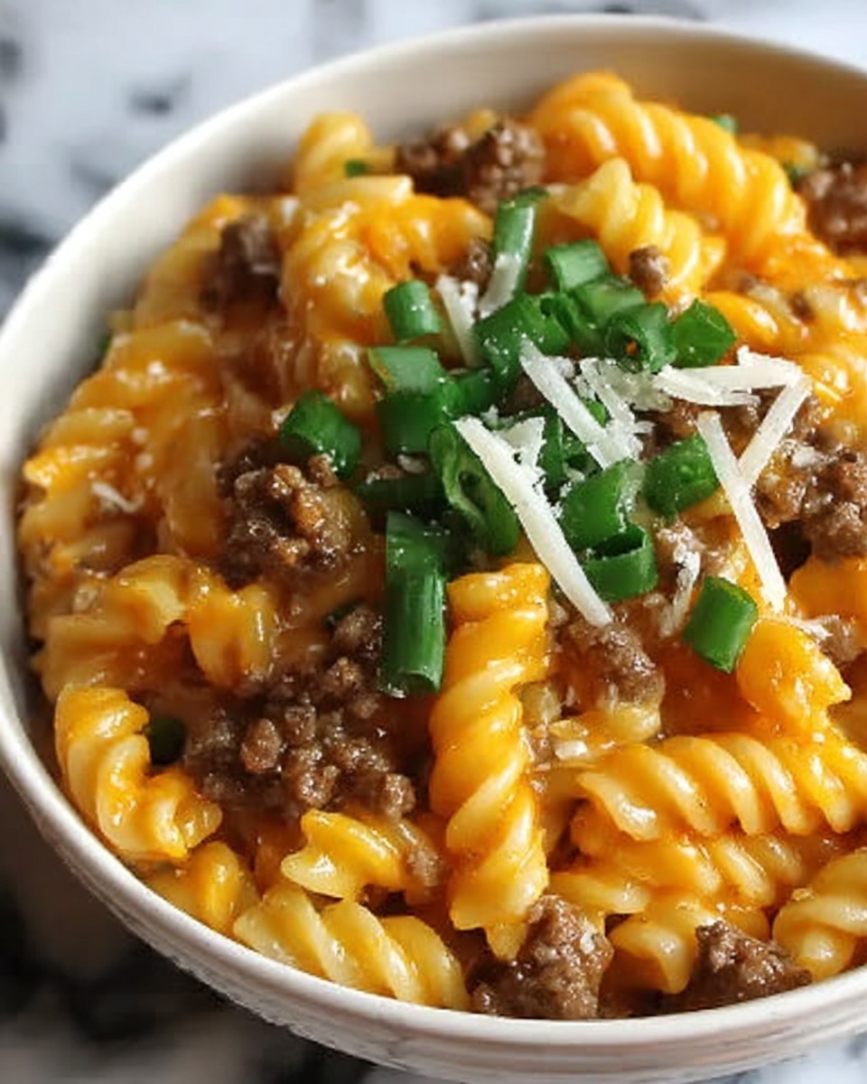 One-Pot Beef and Cheddar Ranch Pasta Recipe - Recipe Image