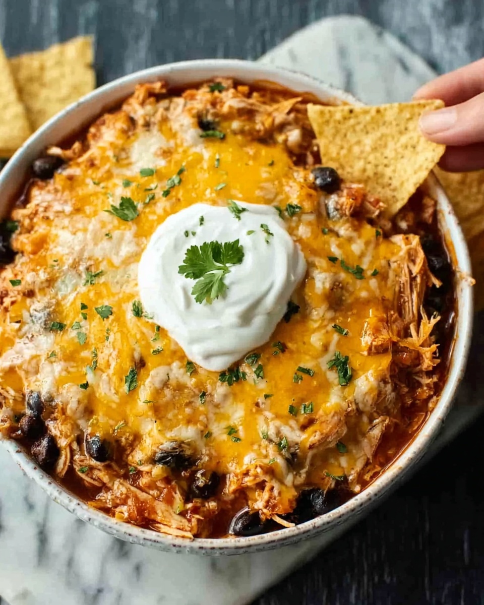 Cheesy Slow Cooker Chicken Enchilada Bake Recipe - Recipe Image