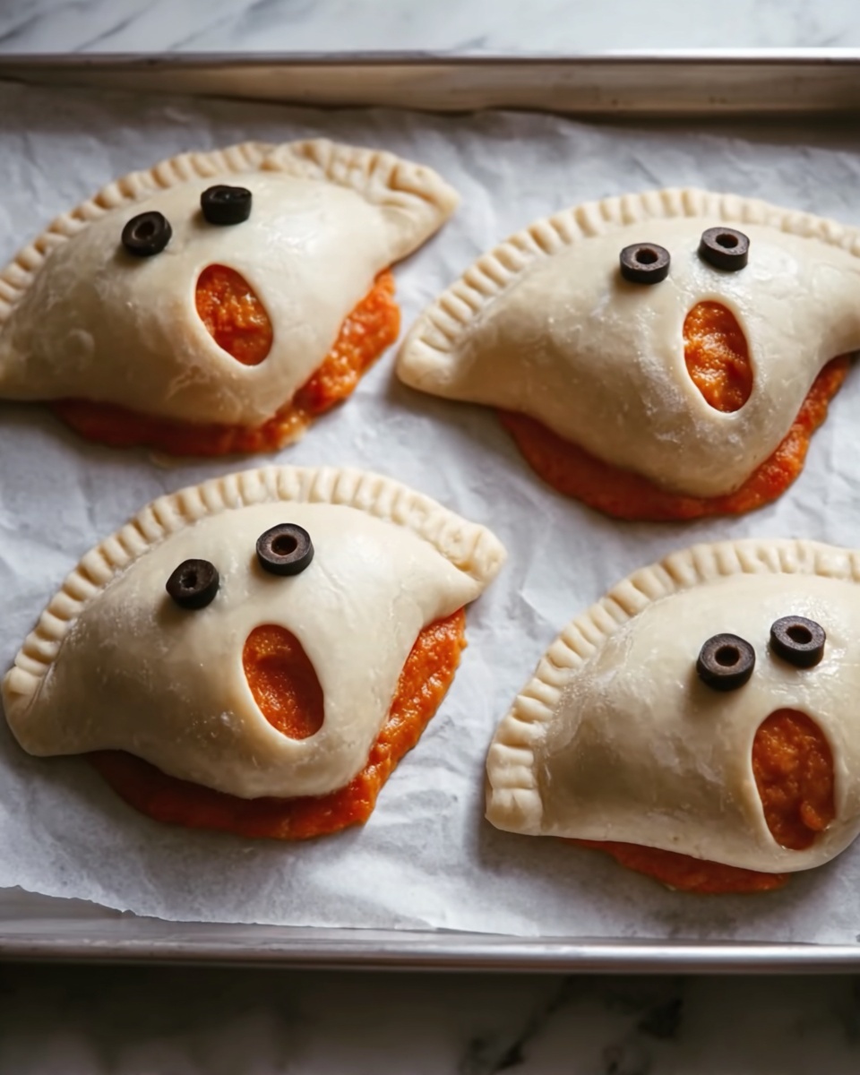Halloween Phantom Pizza Pierogies Recipe - Recipe Image