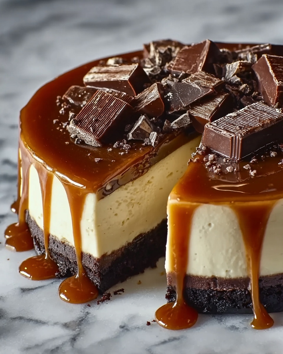 Irresistible Caramel Brownie Cheesecake for Ultimate Indulgence Recipe - Recipe Image