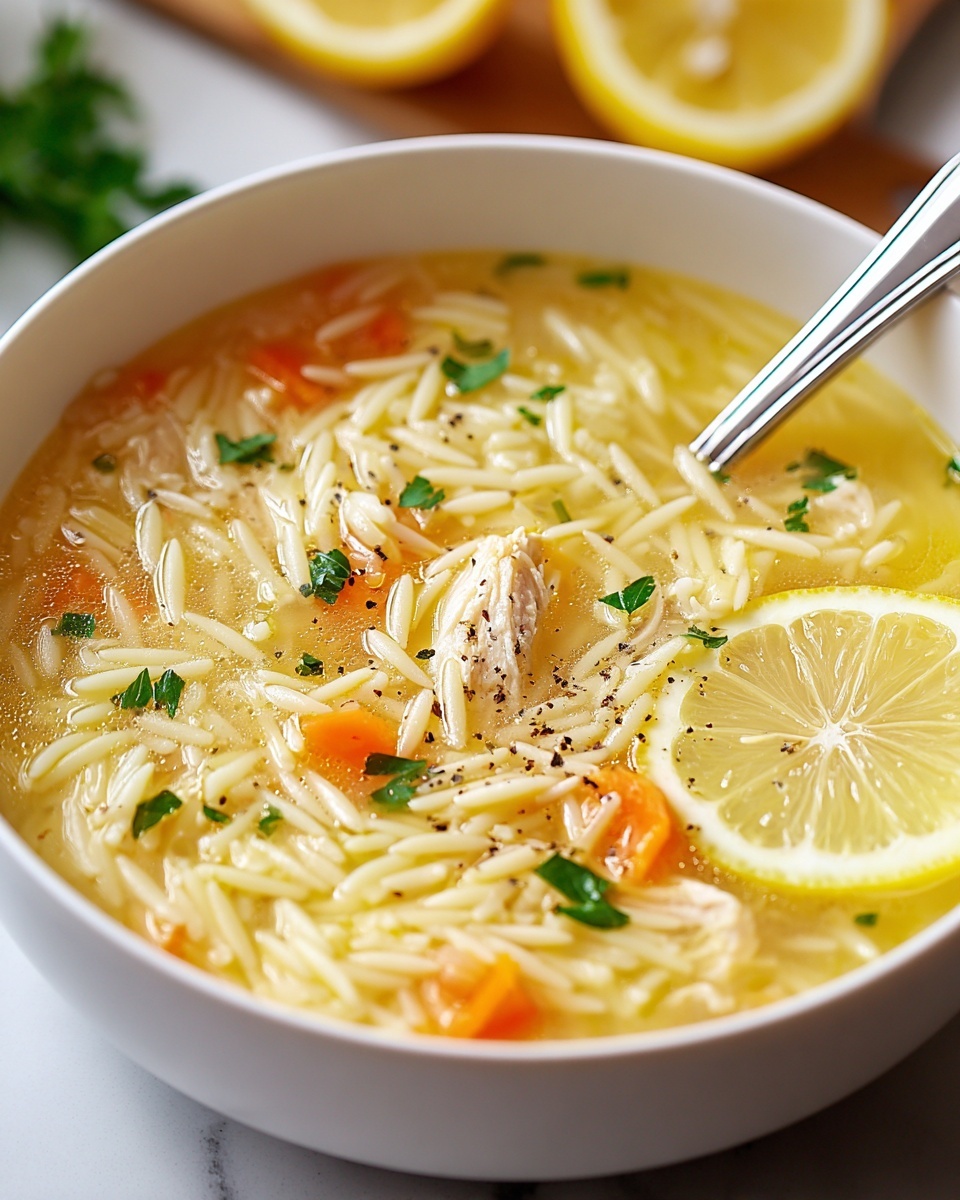 Lemon Orzo Soup Recipe for Comfort Recipe - Recipe Image