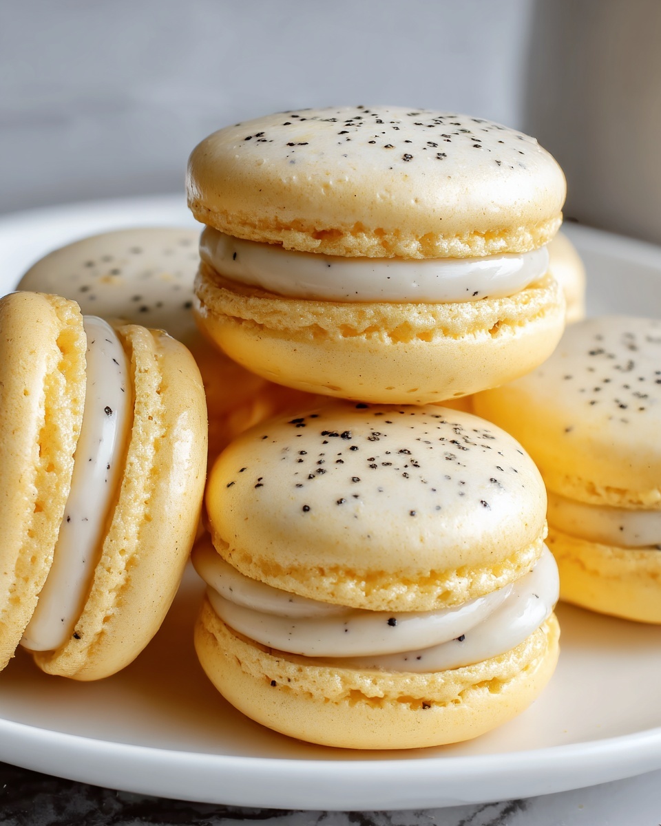 Lemon Poppy Seed Macarons Recipe - Recipe Image