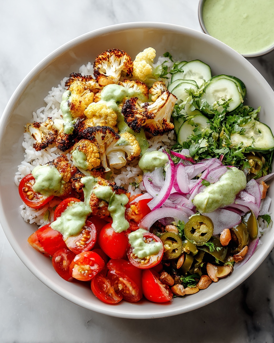 Cauliflower Shawarma Bowls with Green Tahini Sauce Recipe - Recipe Image