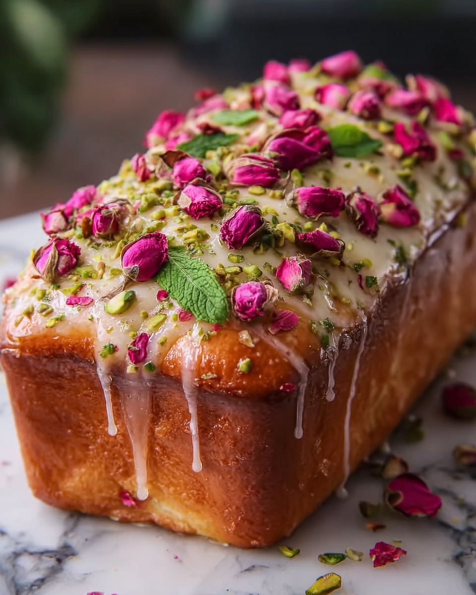 Pistachio Cardamom Rose Loaf Recipe - Recipe Image