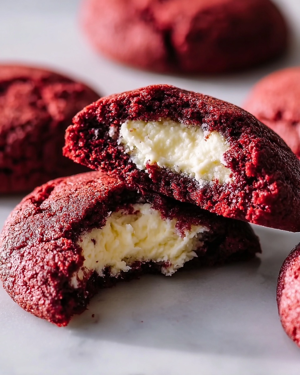 Red Velvet Cheesecake Stuffed Cookies Recipe - Recipe Image