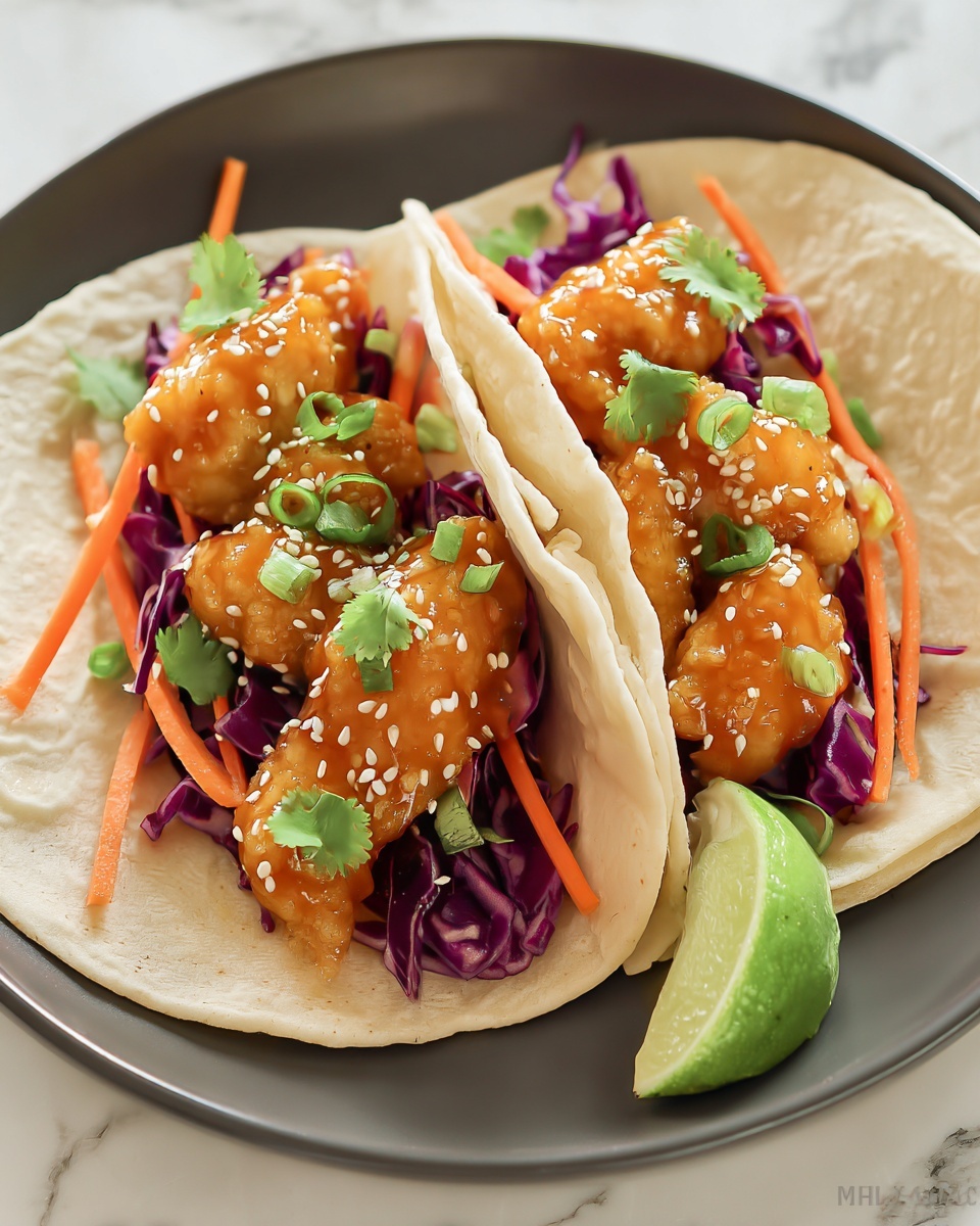 Crunchy Asian-Style Chicken Tacos Recipe - Recipe Image