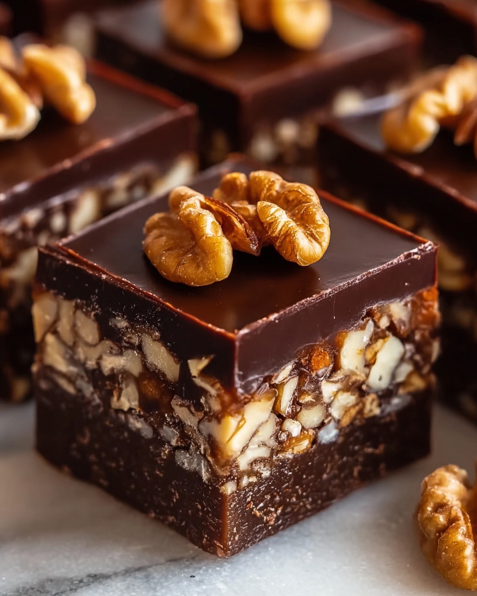 No-Bake Date Walnut Slice Recipe - Recipe Image