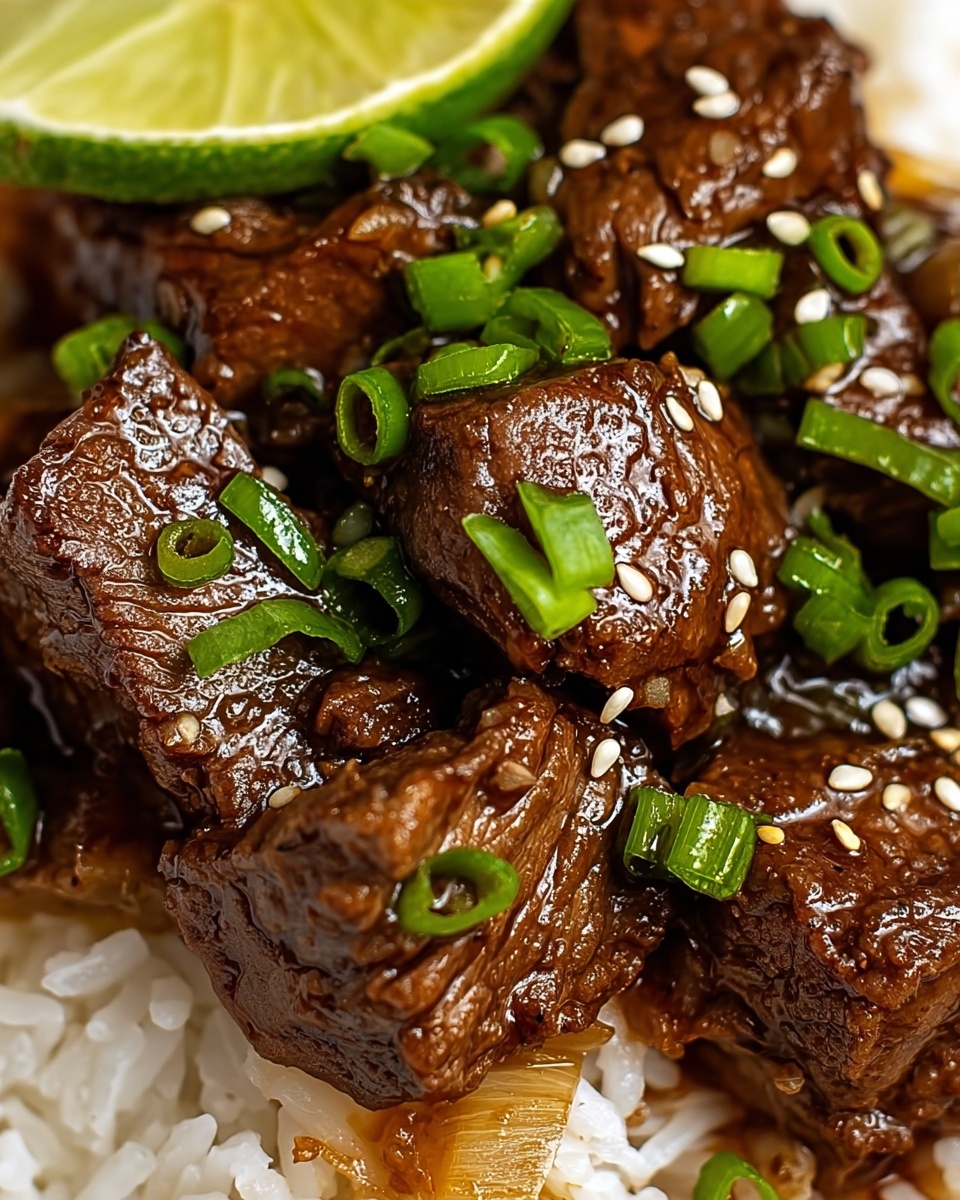 Honey Garlic Lamb with Pickled Cucumber Recipe - Recipe Image