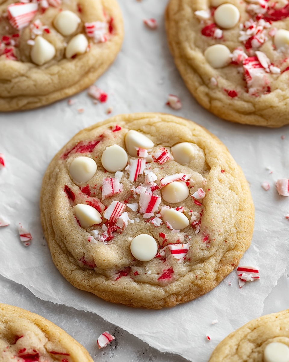 White Chocolate Candy Cane Cookies Recipe - Recipe Image