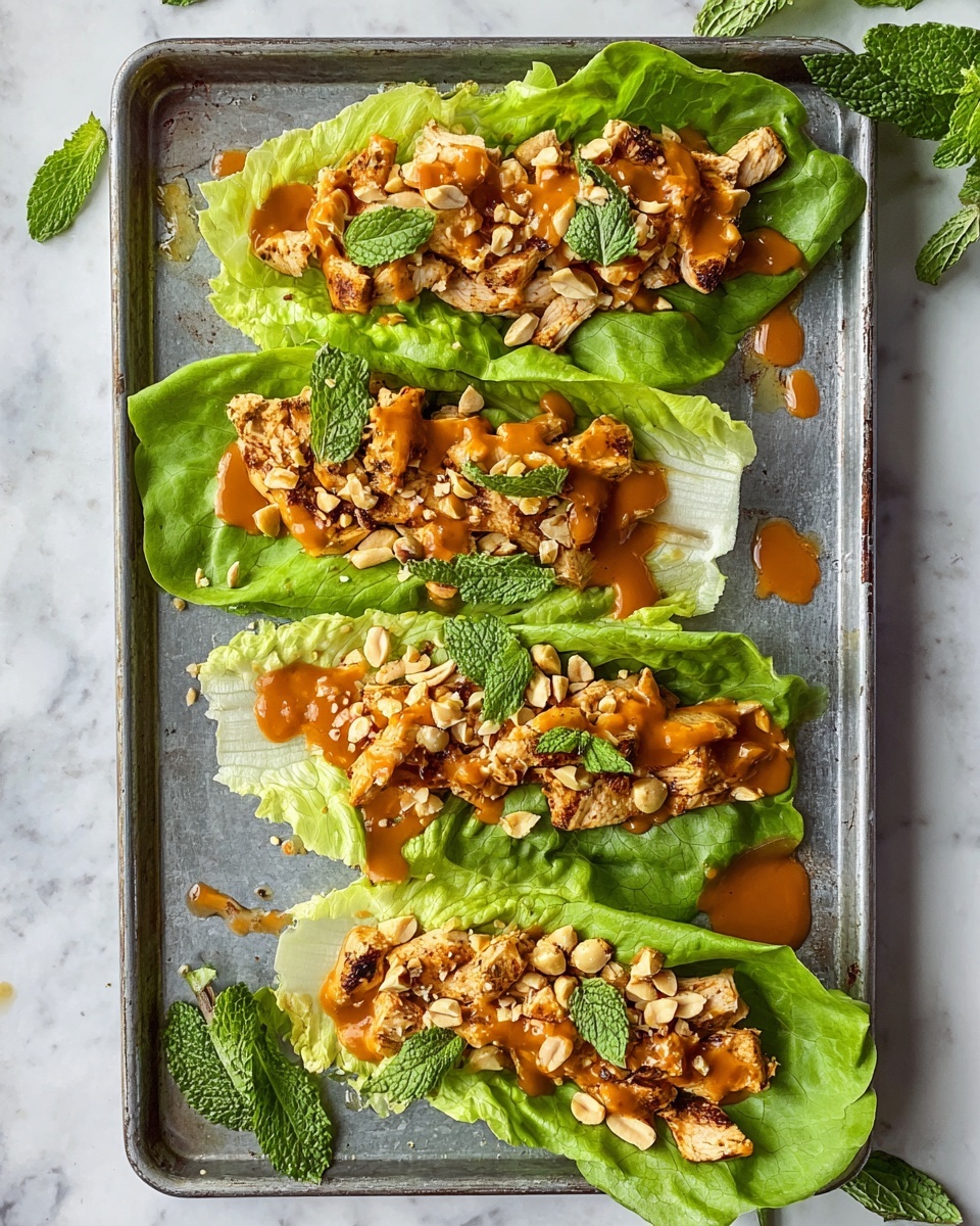 Peanut Chicken Lettuce Wraps Recipe - Recipe Image