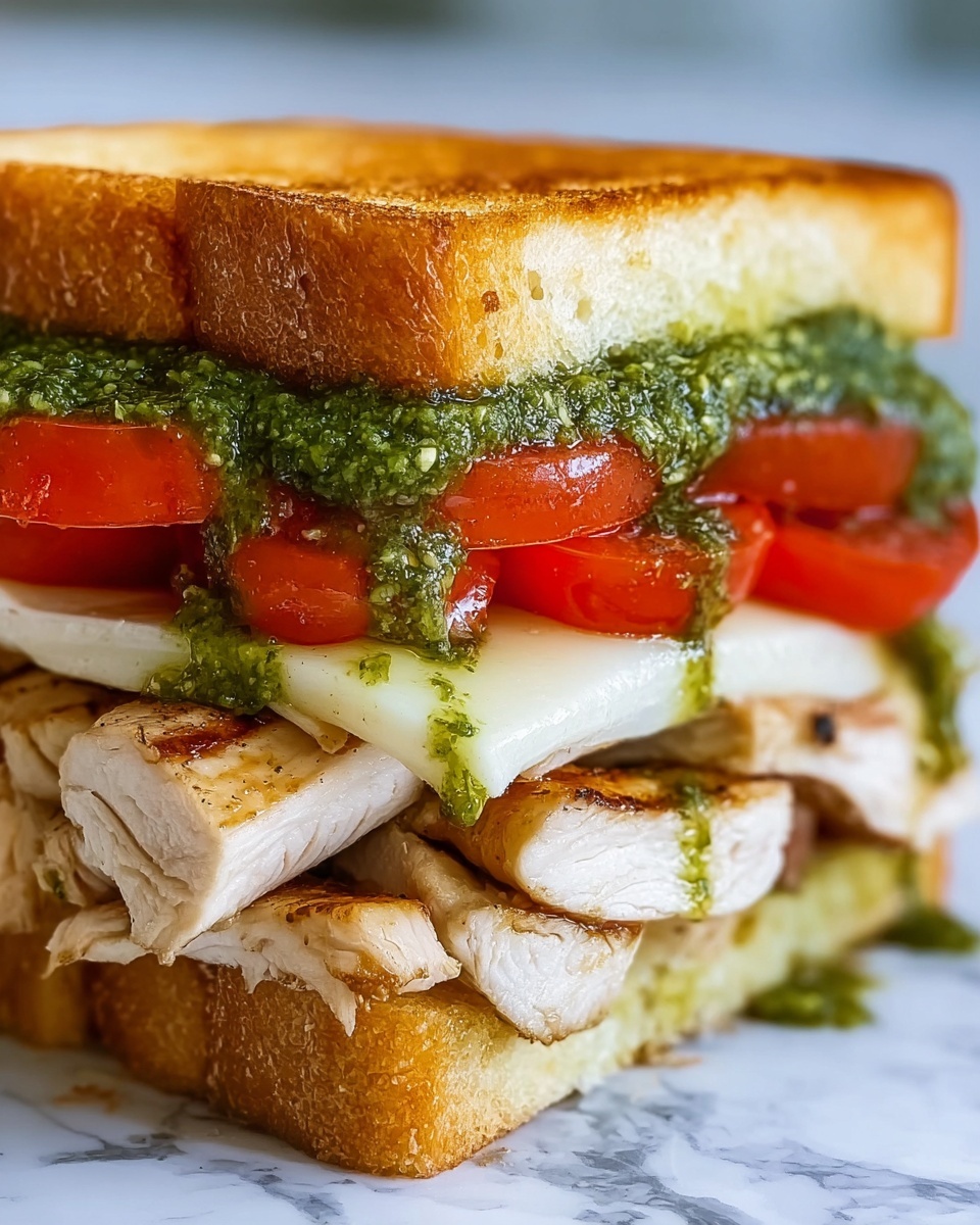 Gourmet Chicken Pesto Sourdough Sandwich Recipe - Recipe Image