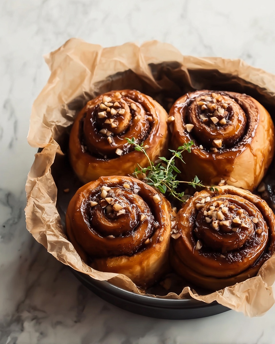 Chocolate Cinnamon Rolls with Hazelnut Icing Recipe - Recipe Image