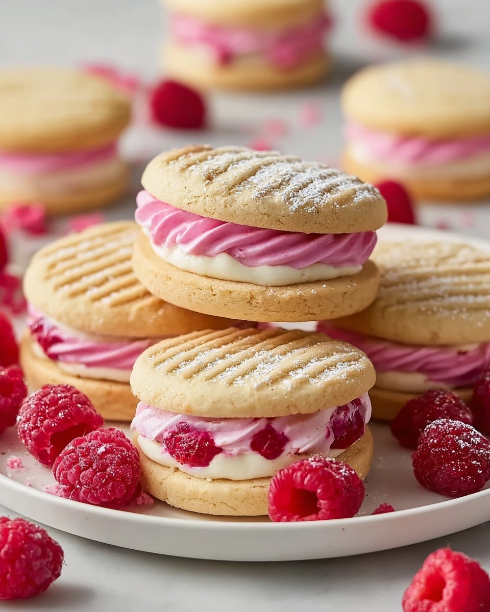 Raspberry Cream Sandwich Cookies Recipe - Recipe Image