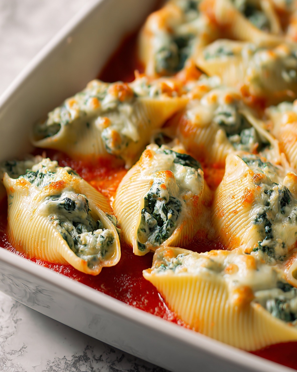 Decadent Spinach-Stuffed Shells Recipe - Recipe Image