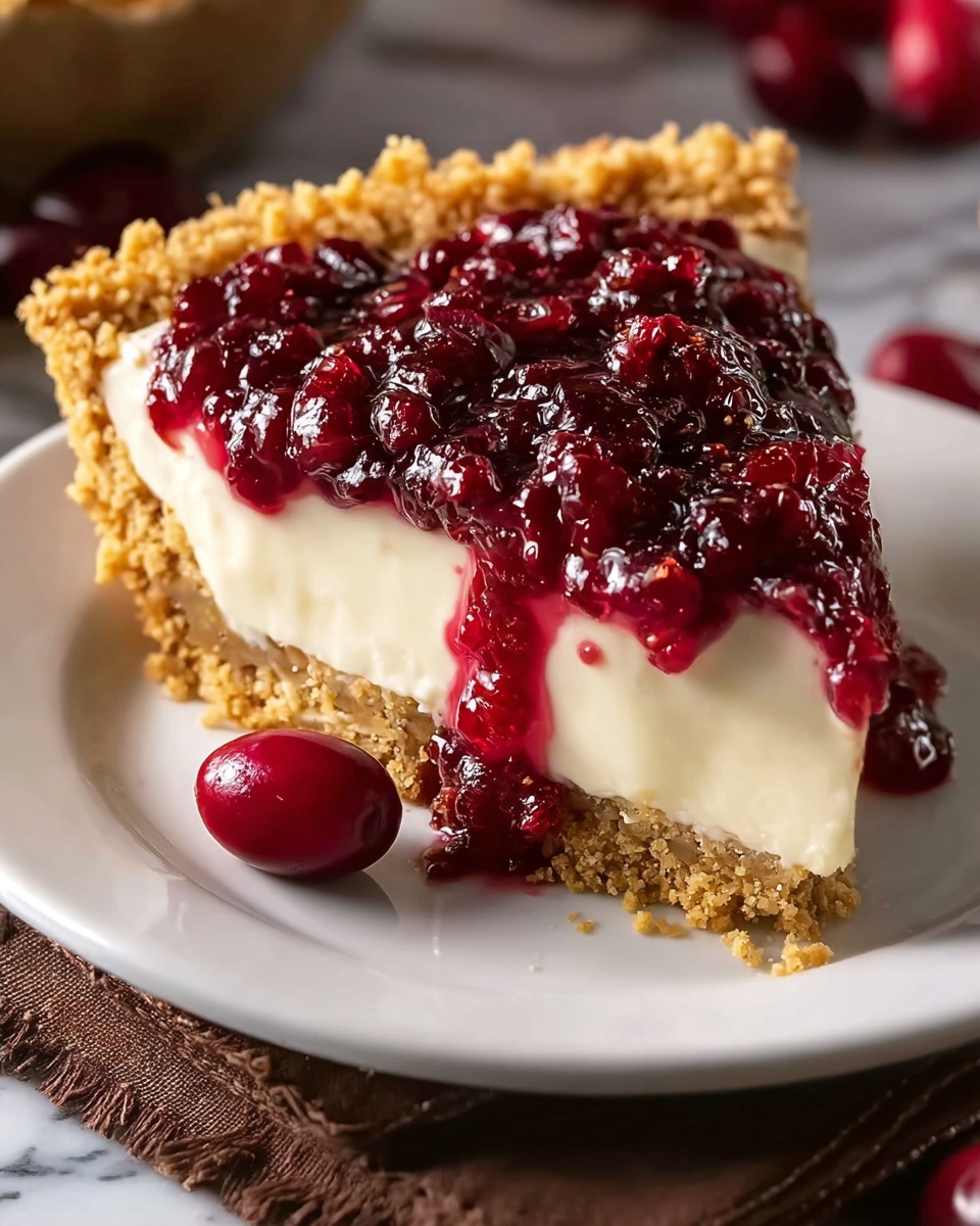 Cranberry Cheesecake Pie Recipe - Recipe Image