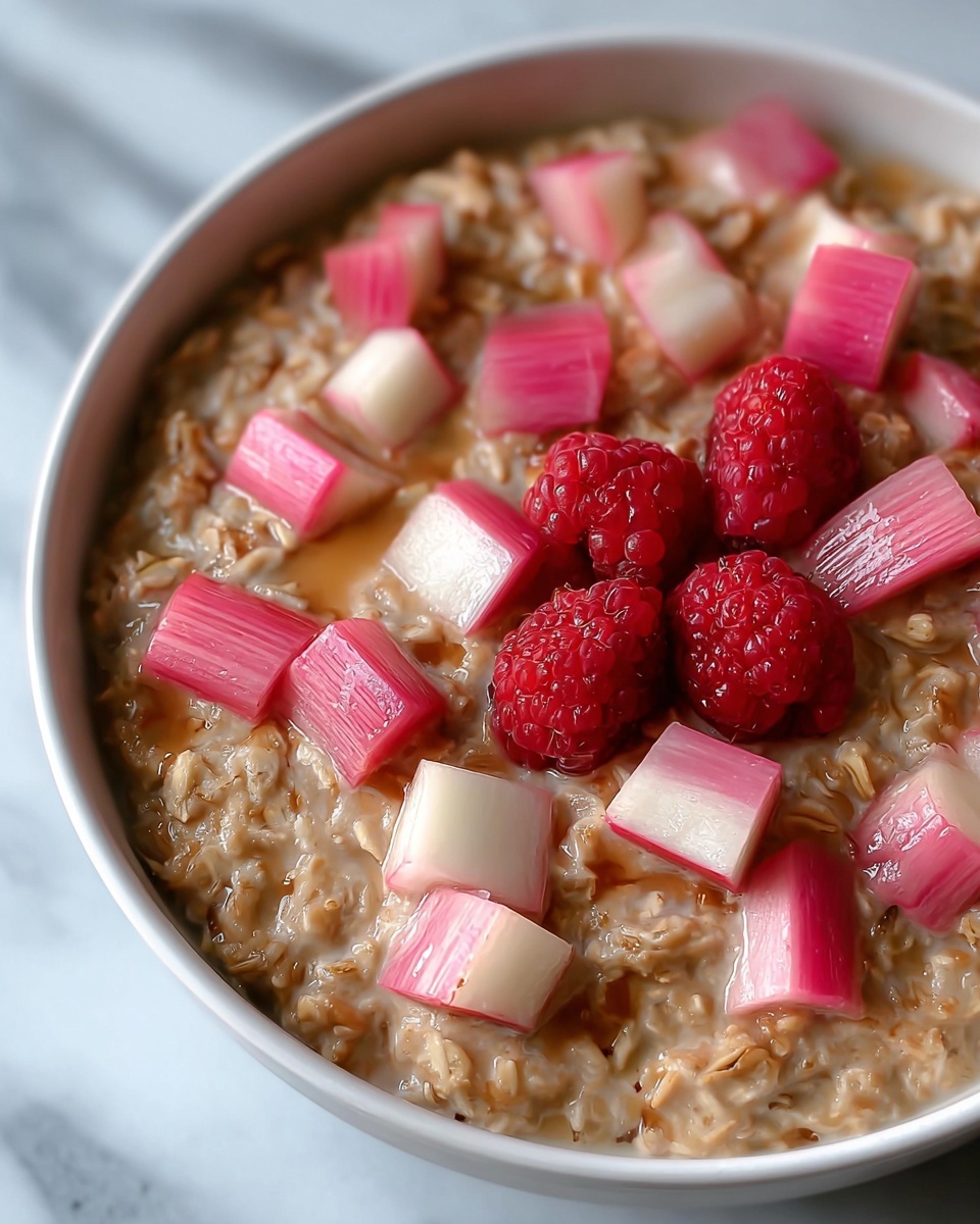 Sweet Maple Rhubarb Oatmeal Recipe - Recipe Image