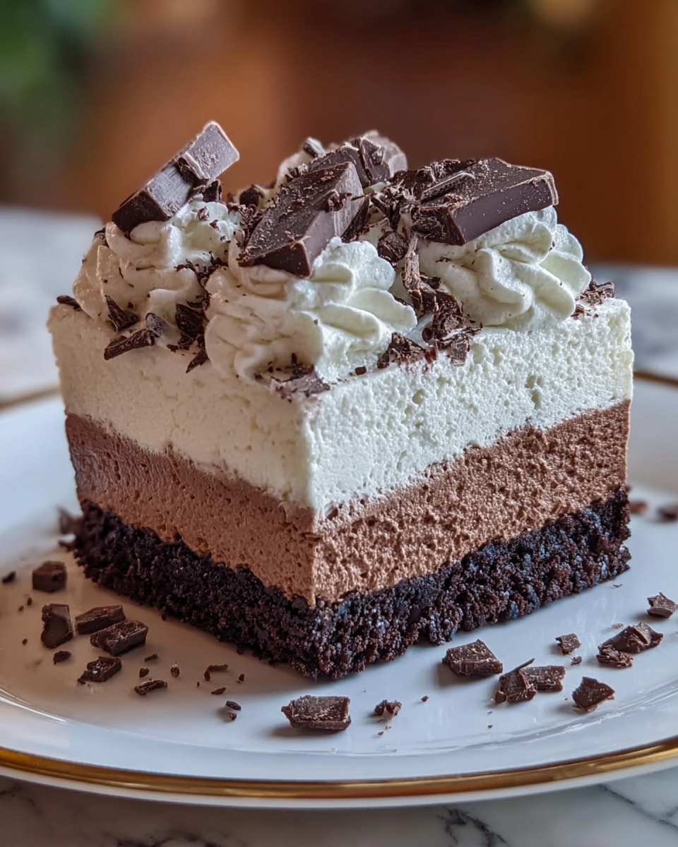 Triple Chocolate Mousse Cake Recipe - Recipe Image