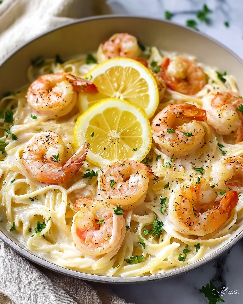 Creamy Lemon Parmesan Shrimp Recipe - Recipe Image