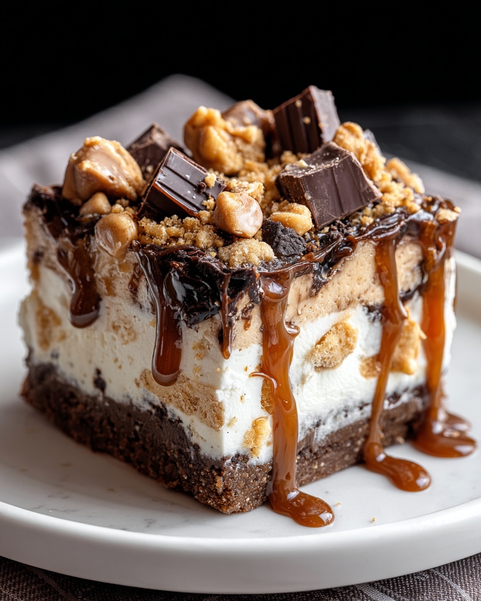 Butterfinger Candy Bar Poke Cake Recipe - Recipe Image