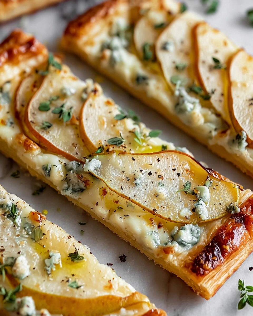Pear and Gorgonzola Flatbread with Honey and Walnuts Recipe - Recipe Image
