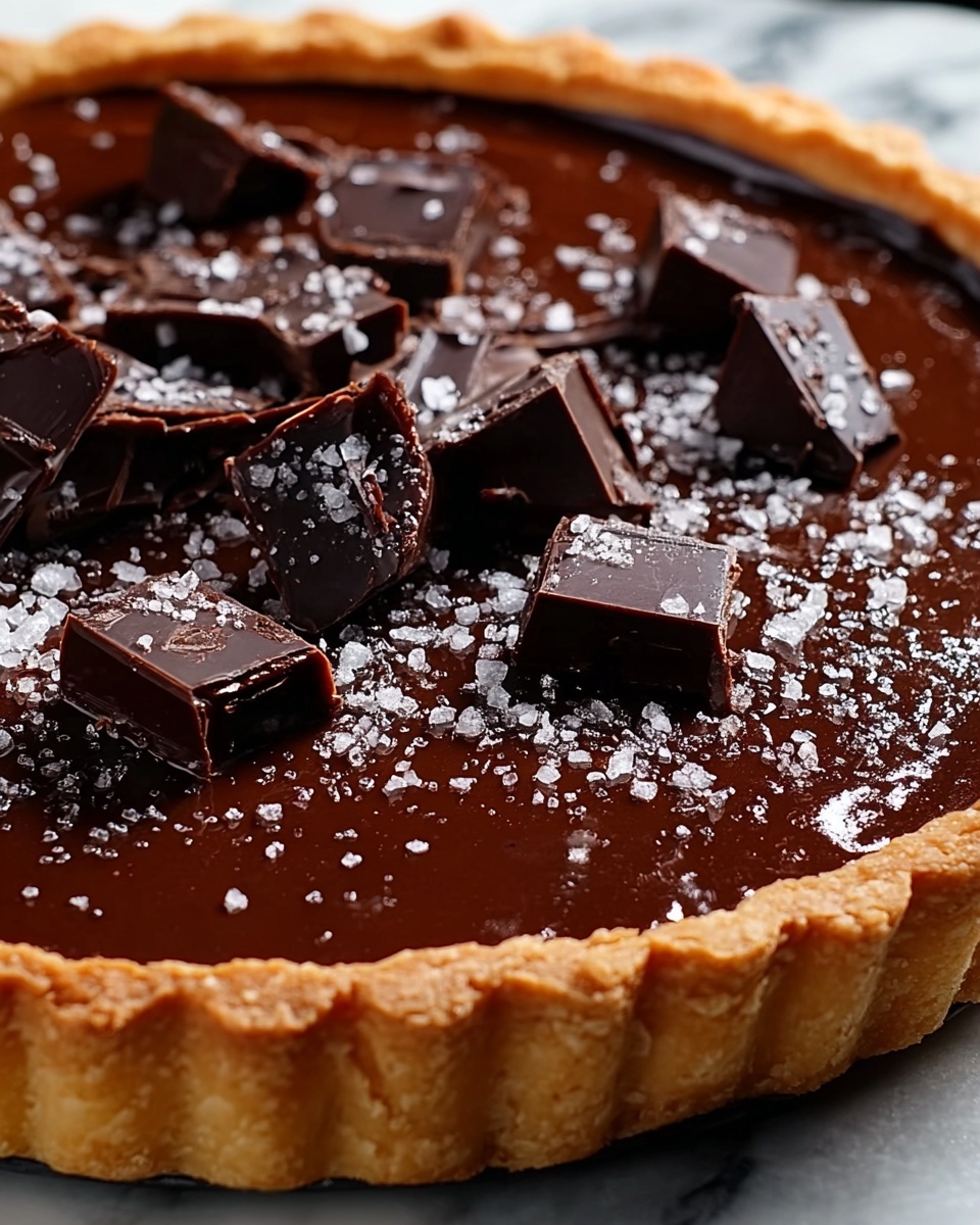Salted Dark Chocolate Tart Recipe - Recipe Image