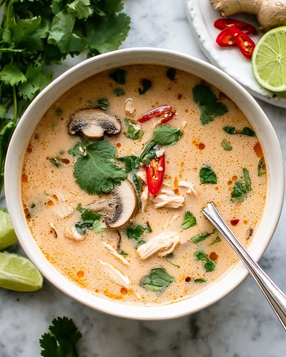 Slow Cooker Tom Kha Soup (Thai Coconut Chicken Soup) Recipe - Recipe Image