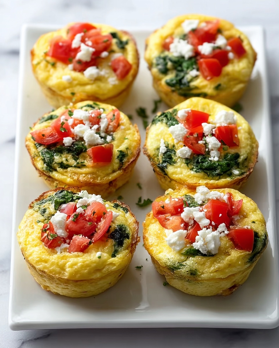Egg White Bites with Bell Pepper, Spinach, and Feta Recipe - Recipe Image