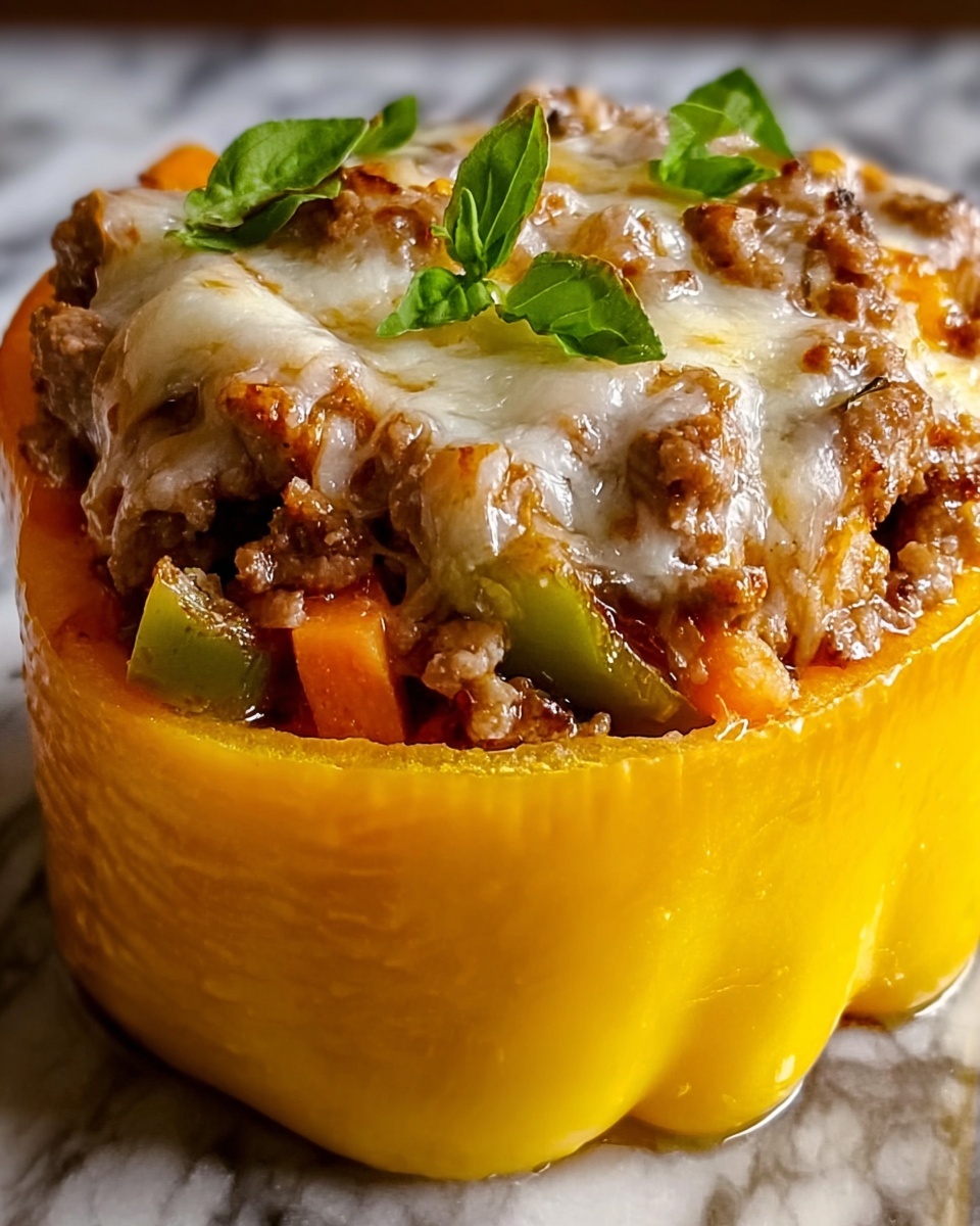 Philly Cheesesteak Loaded Stuffed Peppers Recipe - Recipe Image