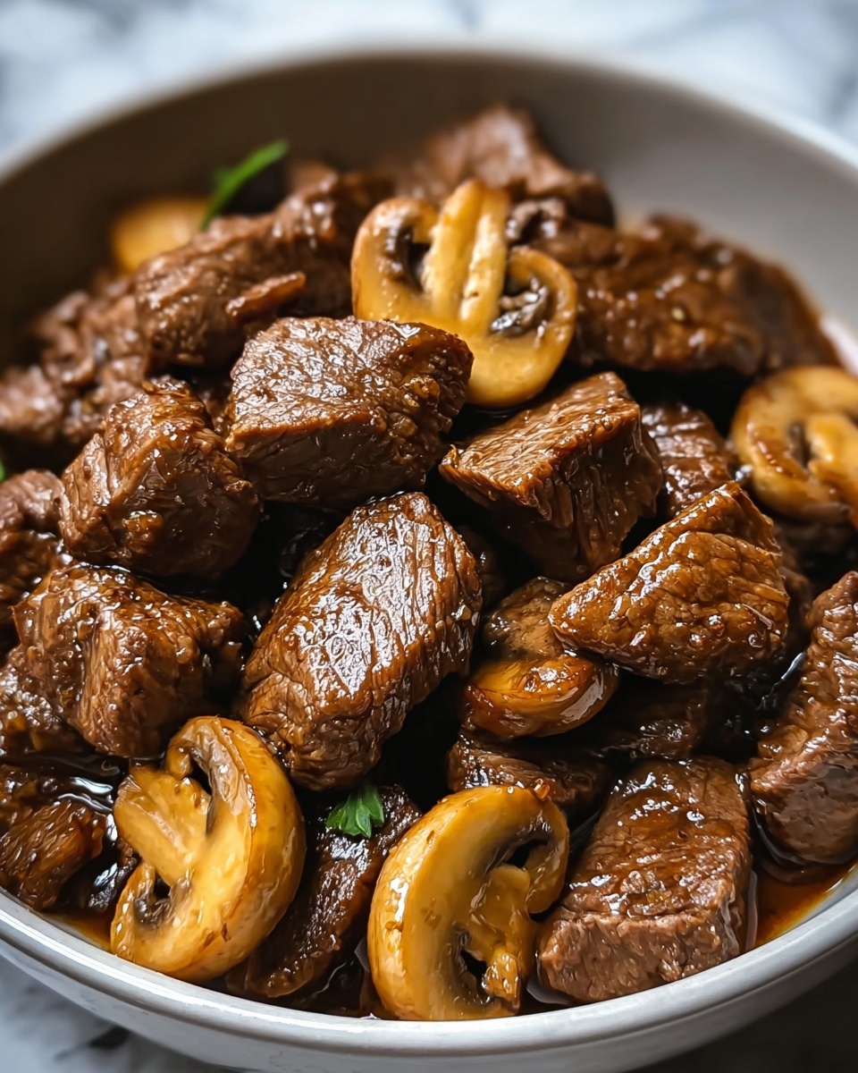 Creamy Crockpot Beef Tips & Mushrooms Recipe - Recipe Image