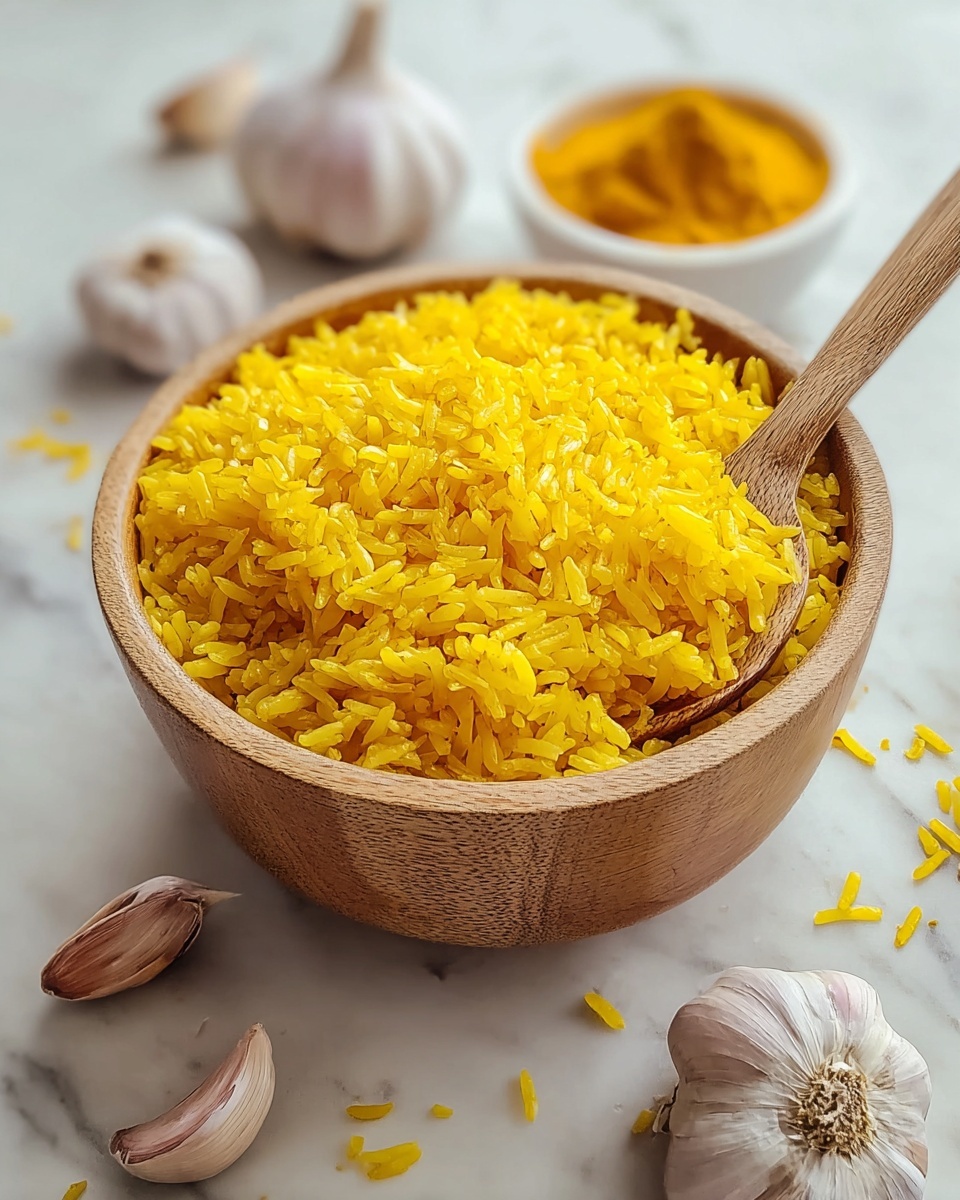 Garlic Turmeric Rice Recipe - Recipe Image