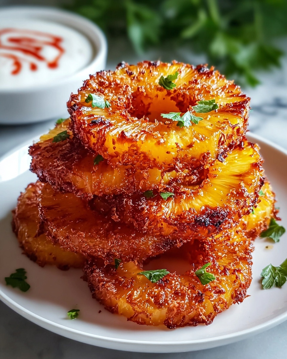 Fried Pineapple Rings Snack: A Deliciously Sweet Treat Recipe - Recipe Image