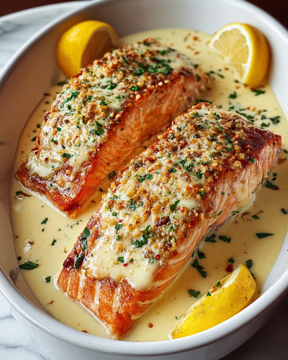 Simple Baked Boursin Salmon Recipe - Recipe Image