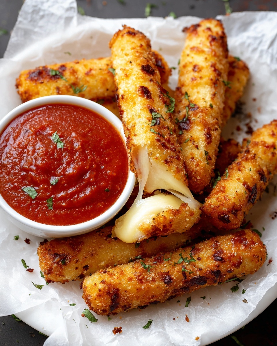 Pepperoni Pizza Mozzarella Sticks Recipe - Recipe Image