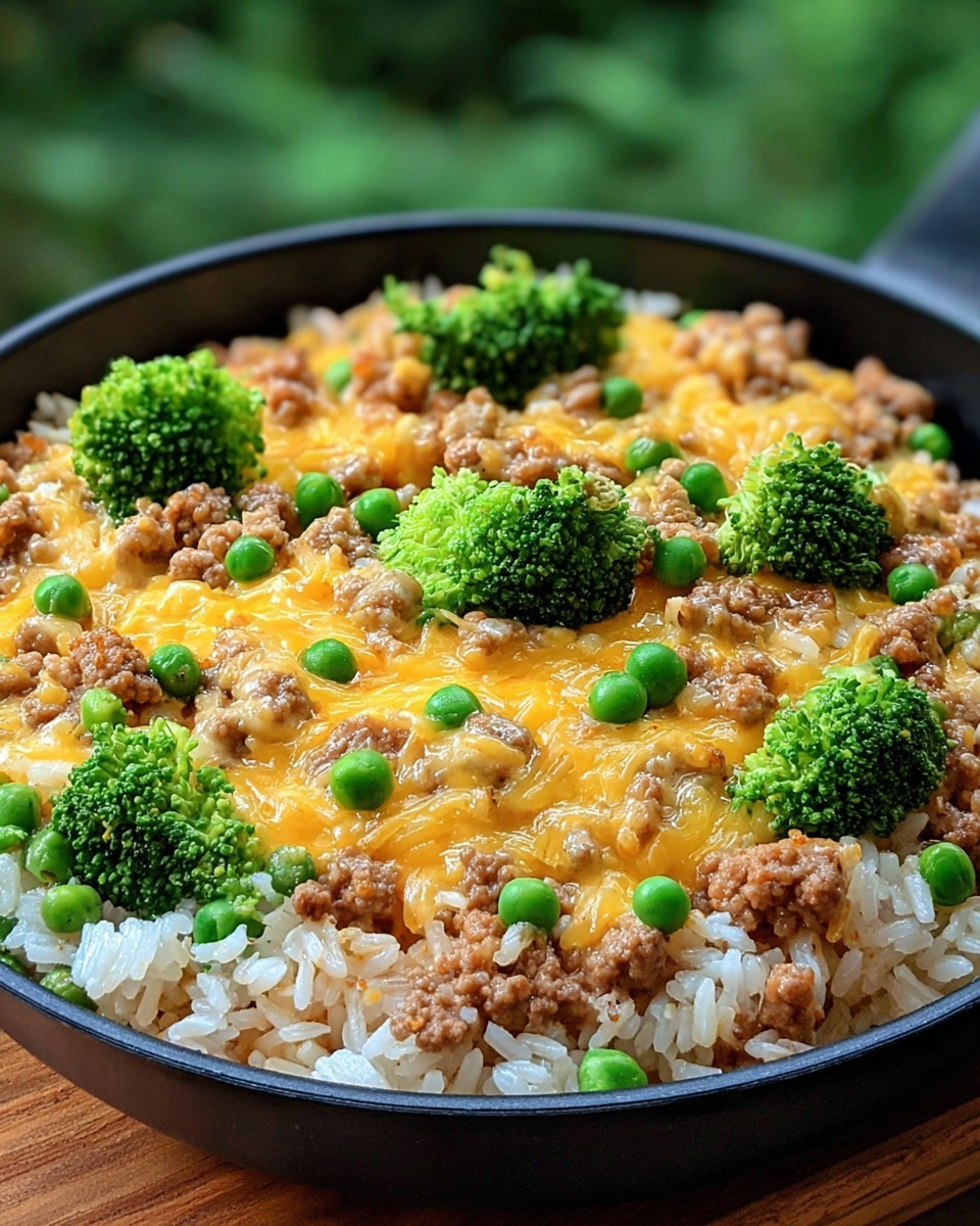 Cheesy Ground Turkey and Rice Skillet Recipe - Recipe Image
