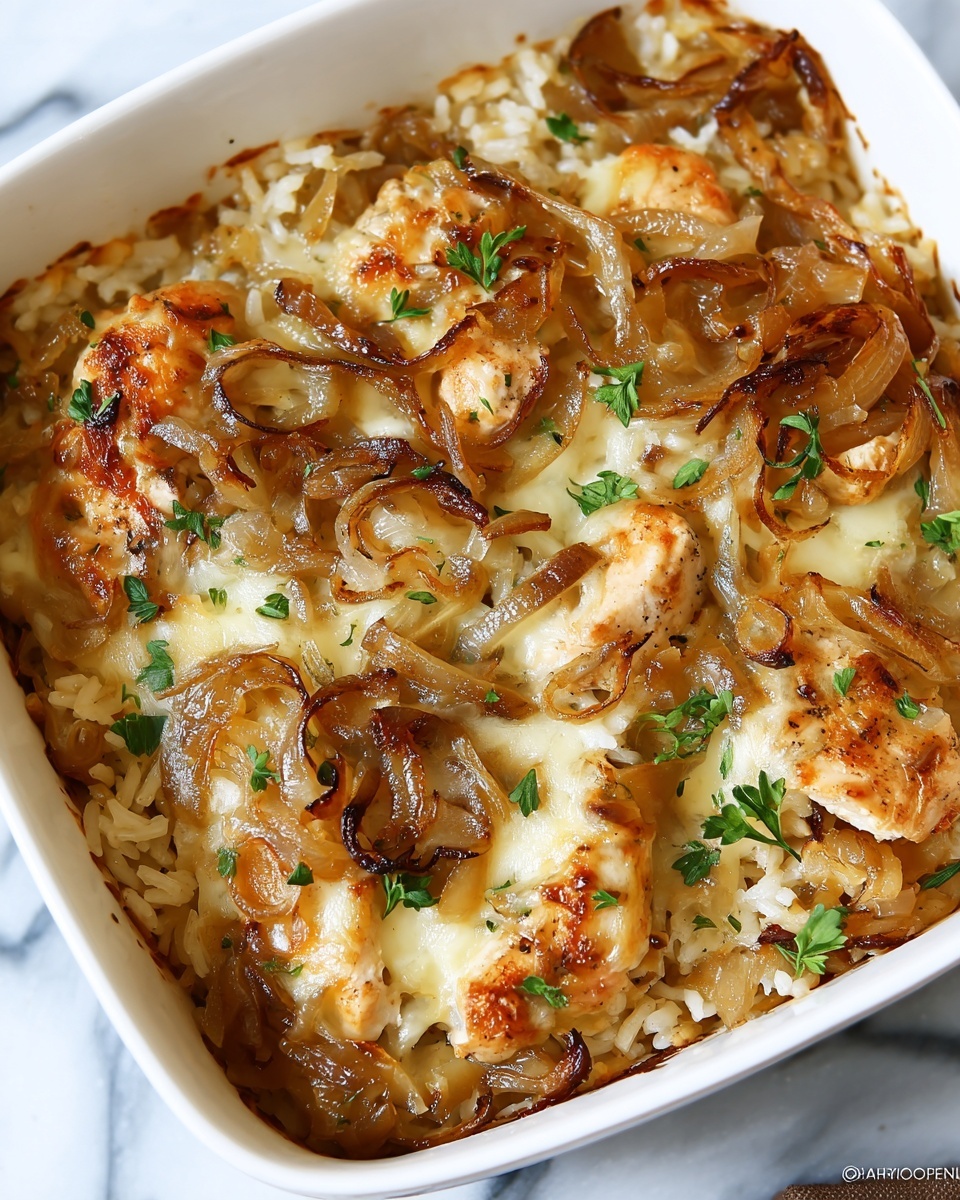 French Onion Chicken & Rice Recipe - Recipe Image