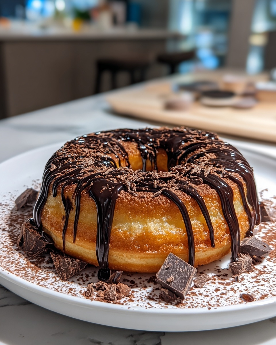 Cinnamon-Sugar Donuts with Chocolate Drizzle Recipe - Recipe Image