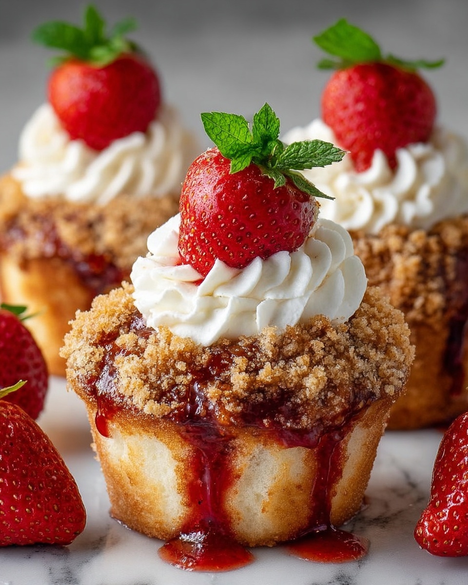 Strawberry Cream Cheese Muffins with Optional Streusel Topping Recipe - Recipe Image