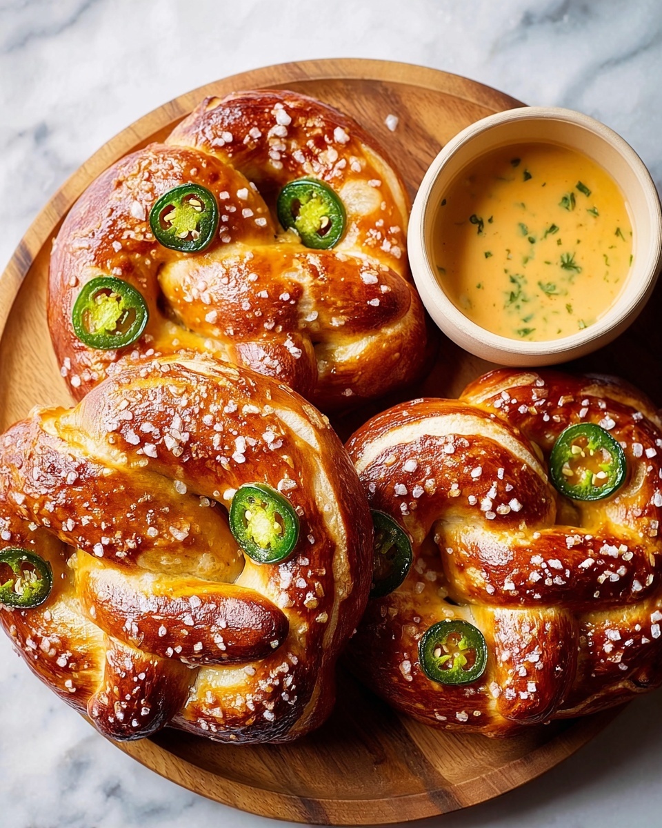 Cheddar Jalapeño Soft Pretzels Recipe - Recipe Image