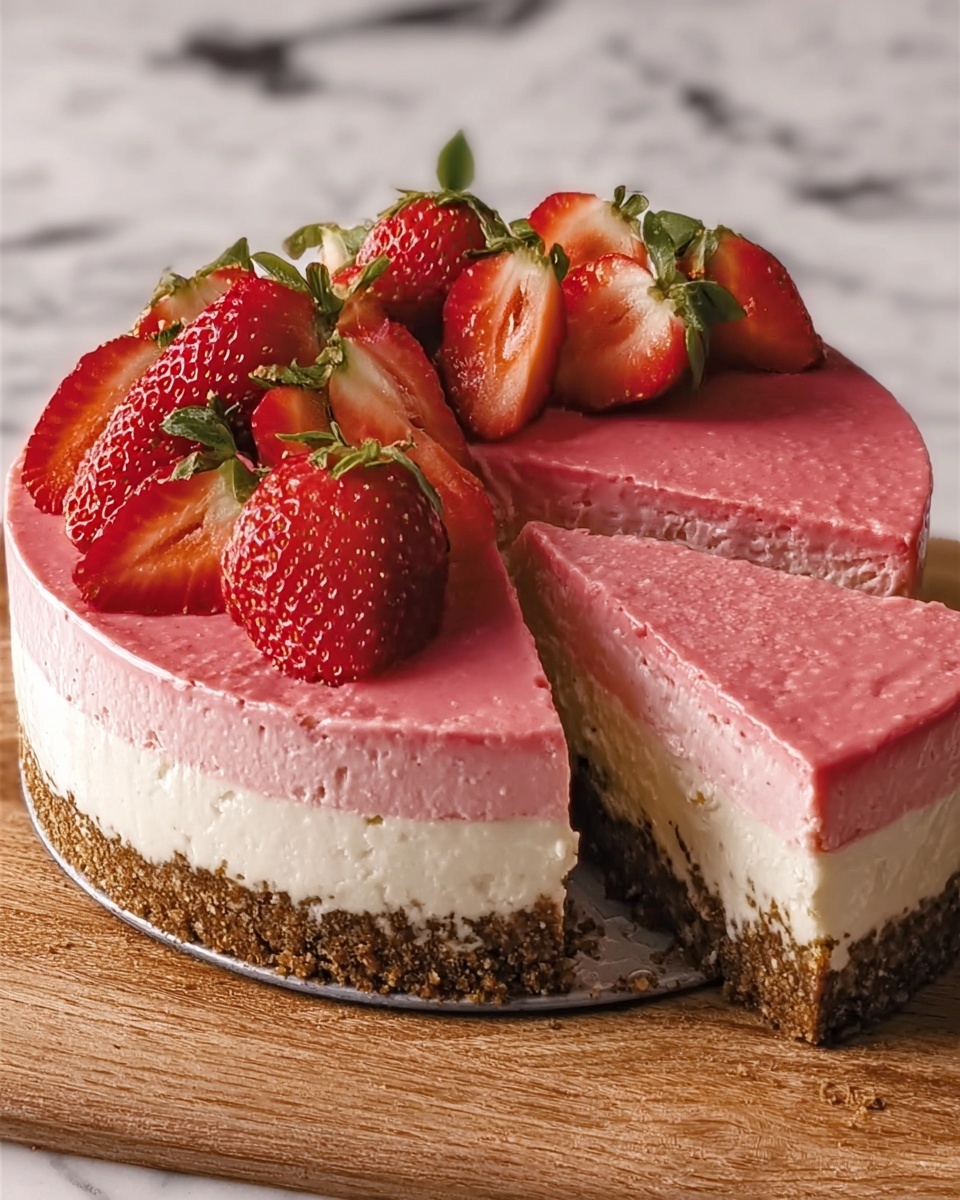 Vegan Strawberry Cheesecake Recipe - Recipe Image