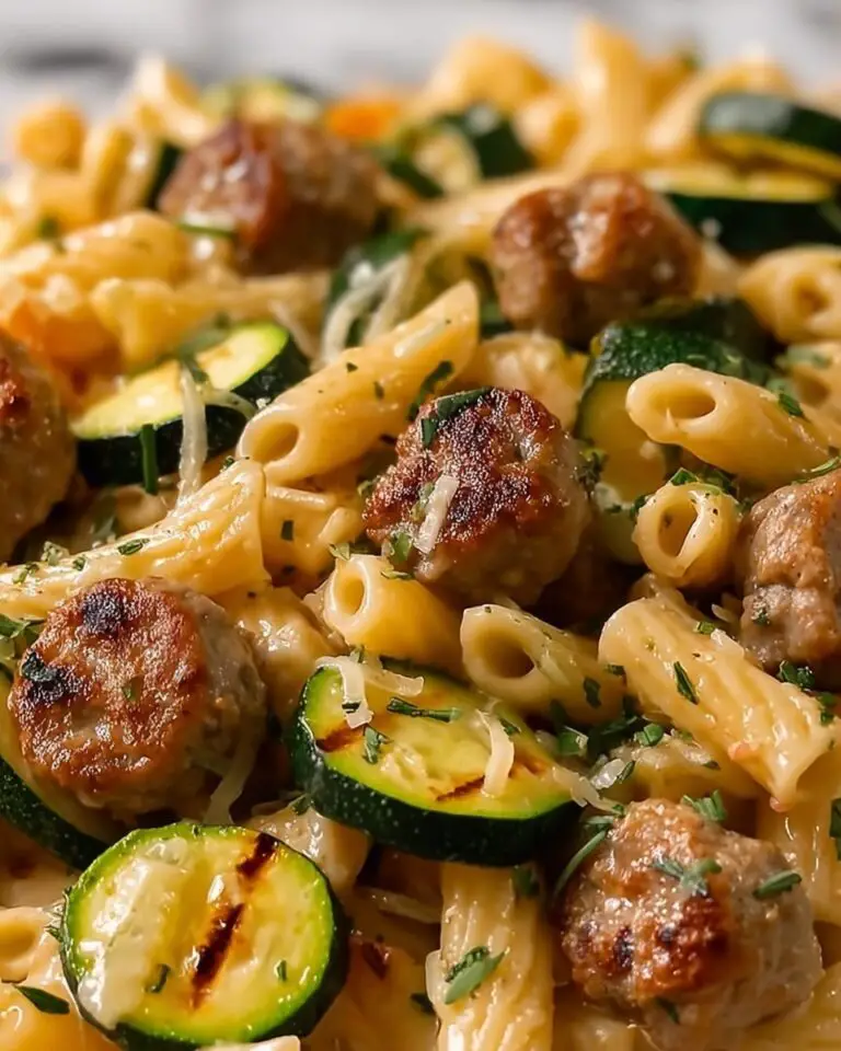 Chicken Sausages with Zucchini, Tomato, and Pasta Recipe