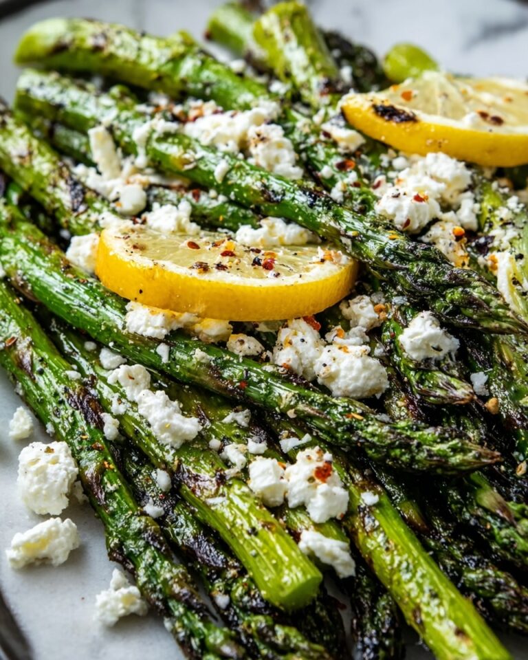 Grilled Asparagus Salad with Feta & Lemon Recipe