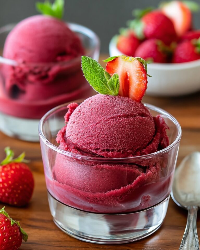 Homemade Strawberry Sorbet Recipe