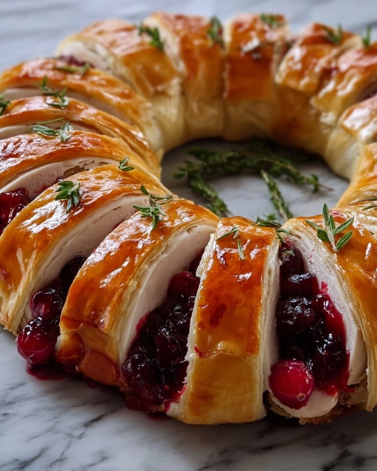 Thanksgiving Turkey and Cranberry Crescent Ring Recipe
