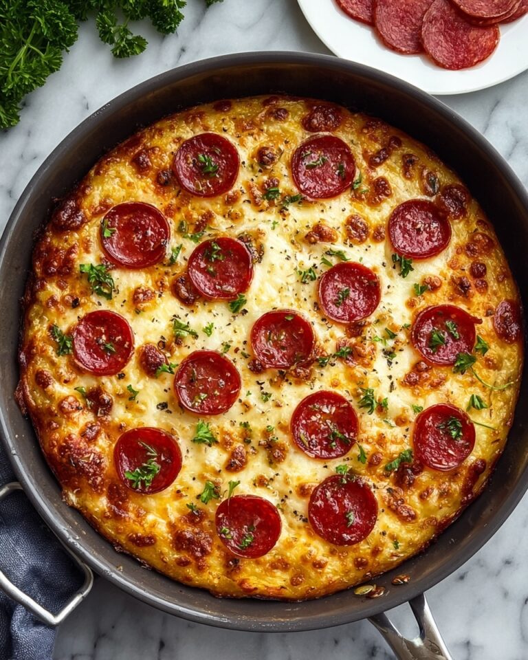 Crustless Turkey and Pepperoni Pizza Recipe