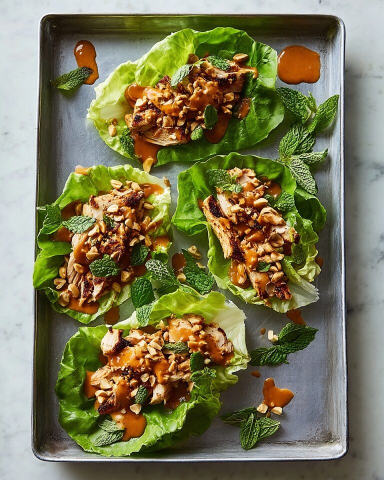 Peanut Chicken Lettuce Wraps Recipe