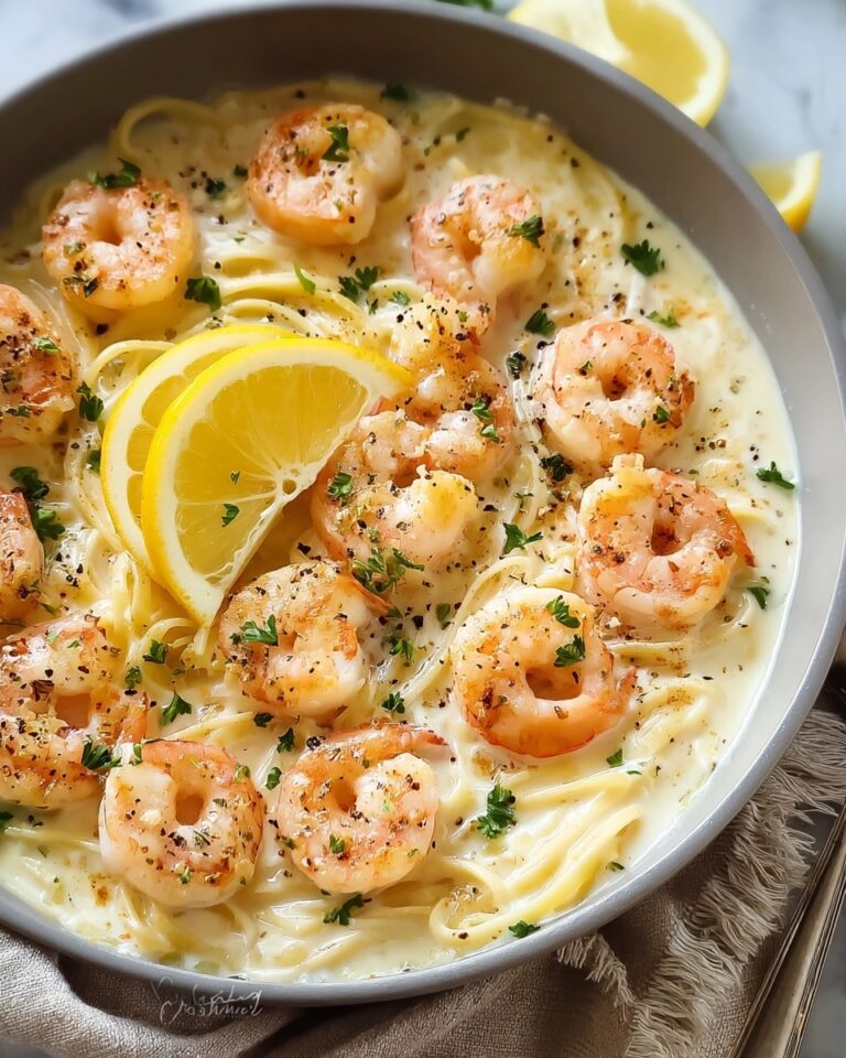 Creamy Lemon Parmesan Shrimp Recipe
