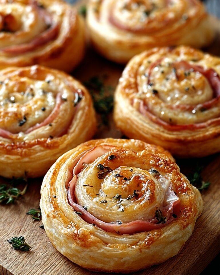 Ham and Cheese Puff Pastry Pinwheels Recipe