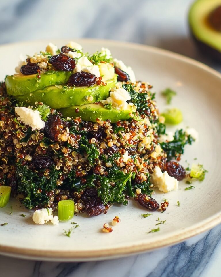 Quinoa Salad with Shredded Greens, Raisins, and Lemon Dressing Recipe